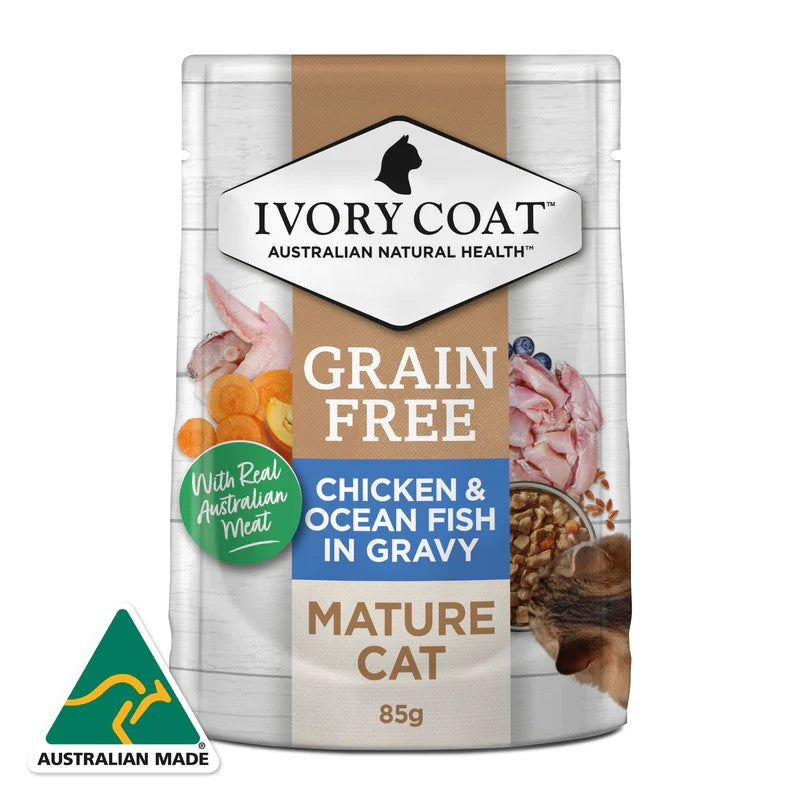 Ivory Coat – Six flavours Pouches – Adult Cat – GRAIN FREE