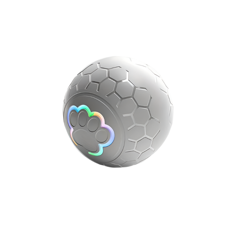 Interactive Dog Toy Ball - Grey Striped