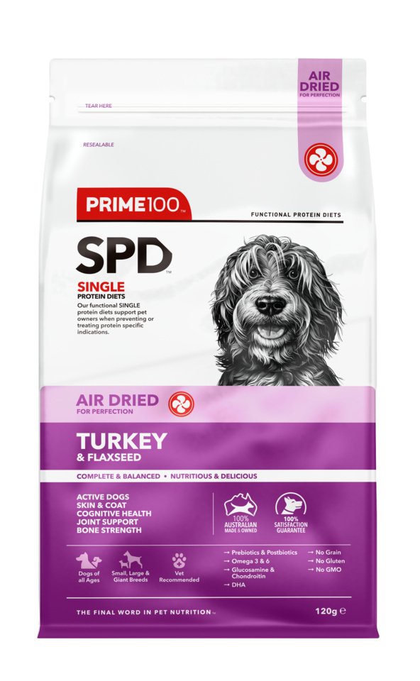 Prime100 - SPD Air Dried - Turkey & Flaxseed - 2.2kg