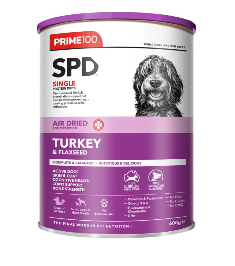 Prime100 - SPD Air Dried - Turkey & Flaxseed - 2.2kg
