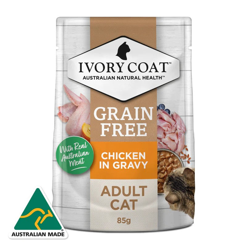 Ivory Coat – Six flavours Pouches – Adult Cat – GRAIN FREE
