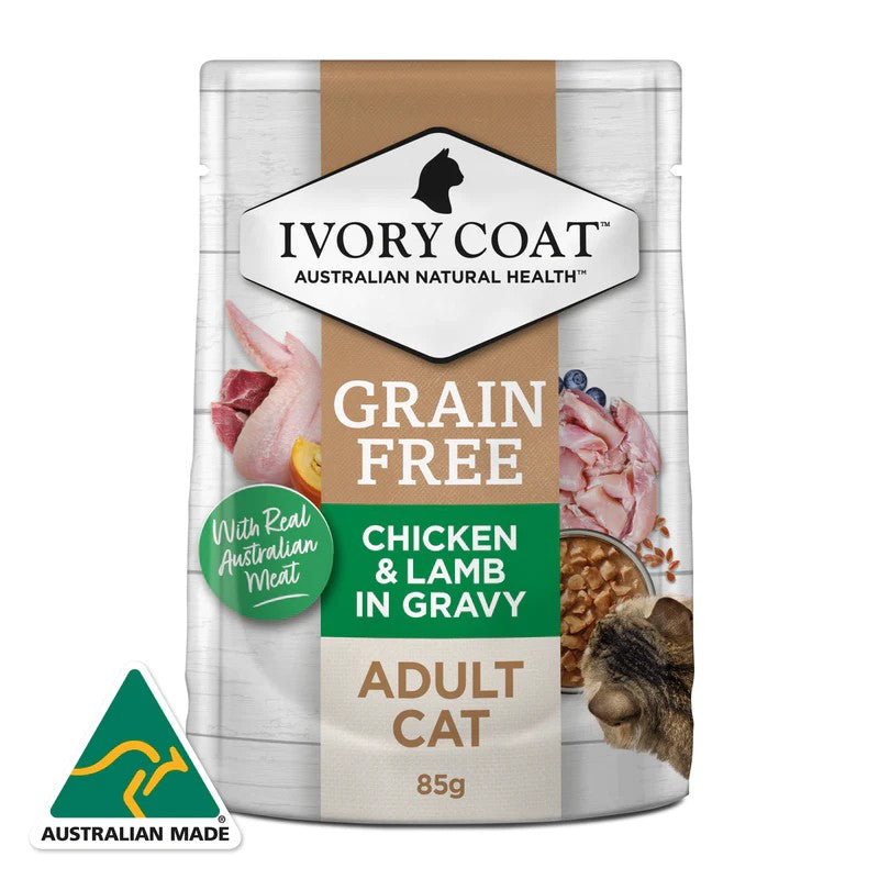 Ivory Coat – Six flavours Pouches – Adult Cat – GRAIN FREE