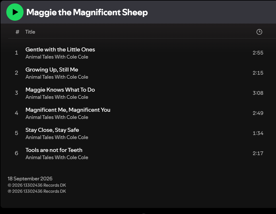 Maggie the Magnificent Sheep – Paperback Book, Songs & Educator Guide | Single-Service Licence