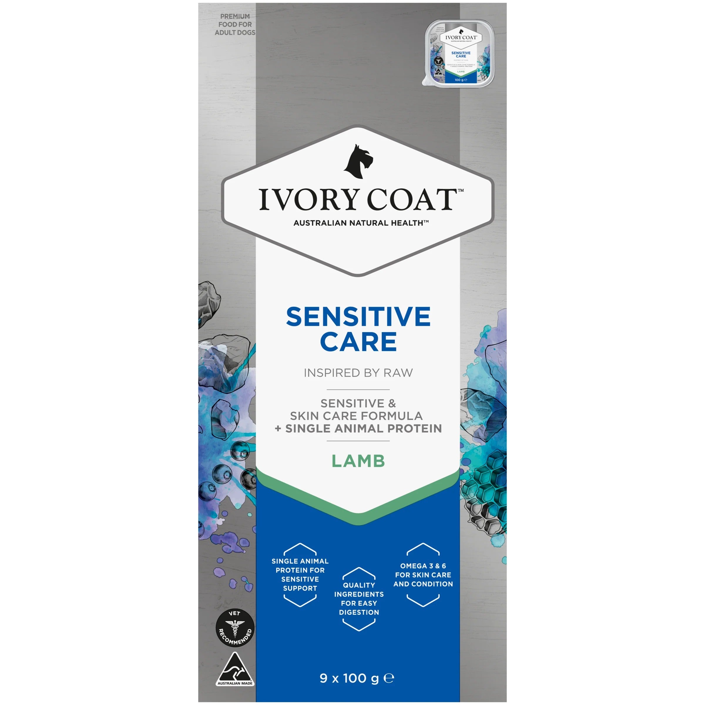 Ivory Coat Dogs - Various Wet Food Trays - Adult 9 x 100g