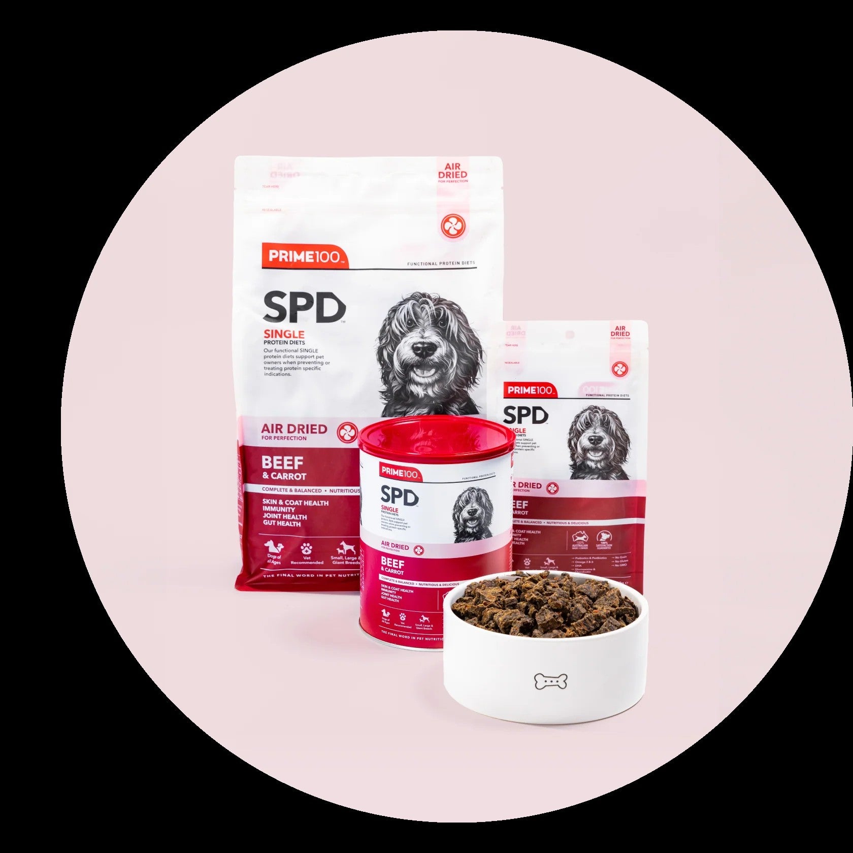 Prime100 - SPD Air Dried - Beef & Carrot - 2.2kg