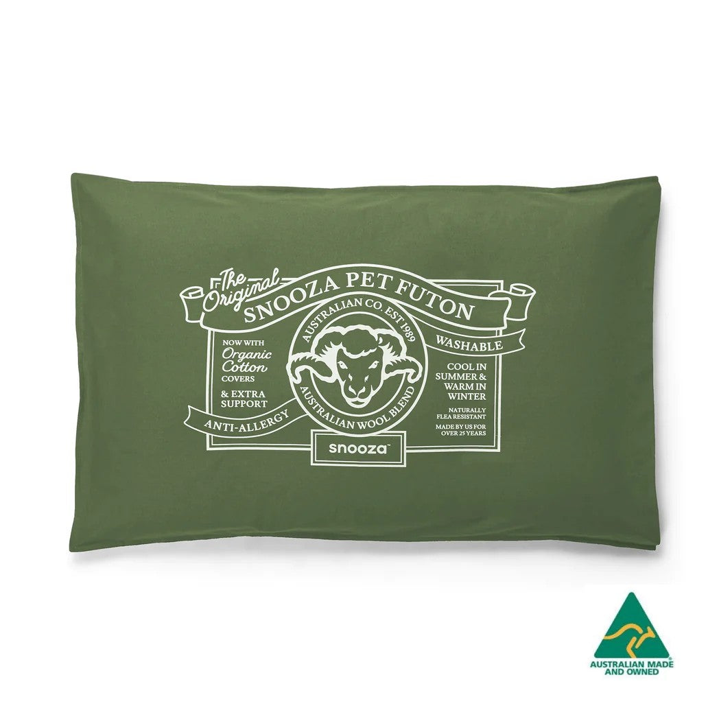 Snooza - Organic Pet Futon Blue/Charcoal/Fern