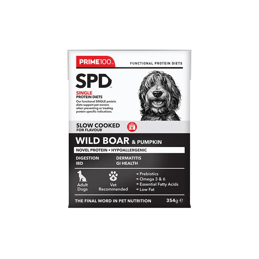 Prime100 - SPD Slow Cooked - Wild Boar & Pumpkin - Tray of 12 x 354g