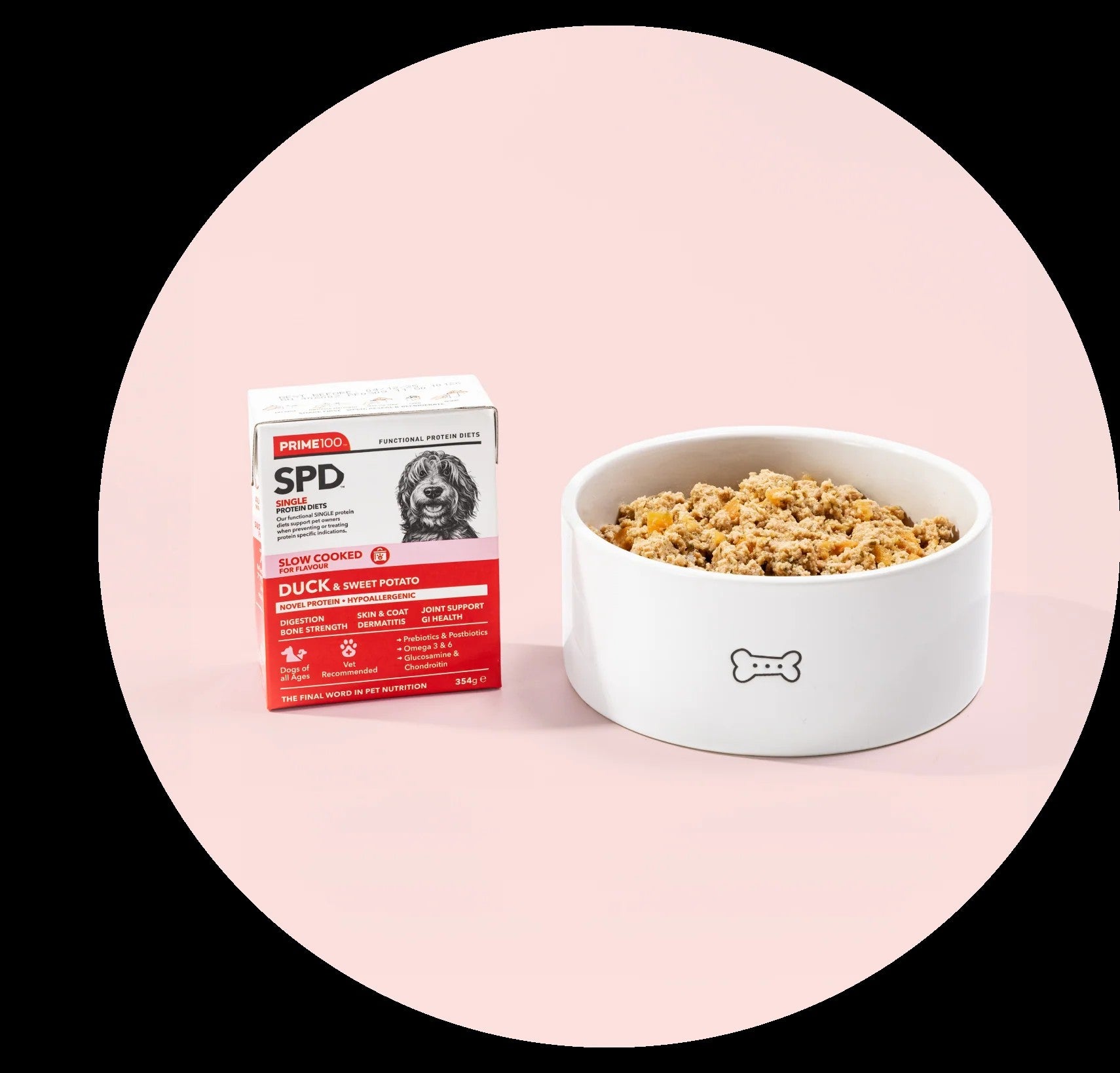 Prime100 - SPD Slow Cooked - Duck & Sweet Potato - Tray of 12 x 354g