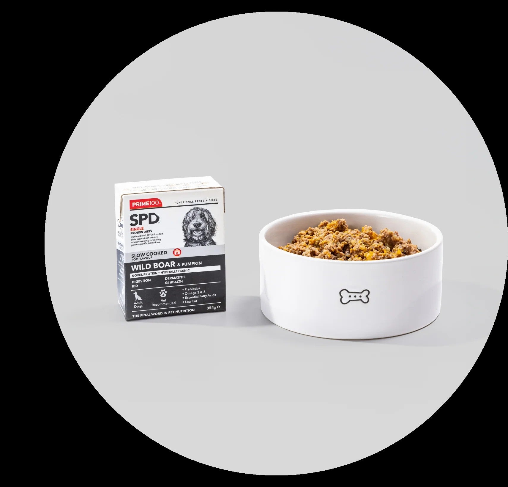 Prime100 - SPD Slow Cooked - Wild Boar & Pumpkin - Tray of 12 x 354g