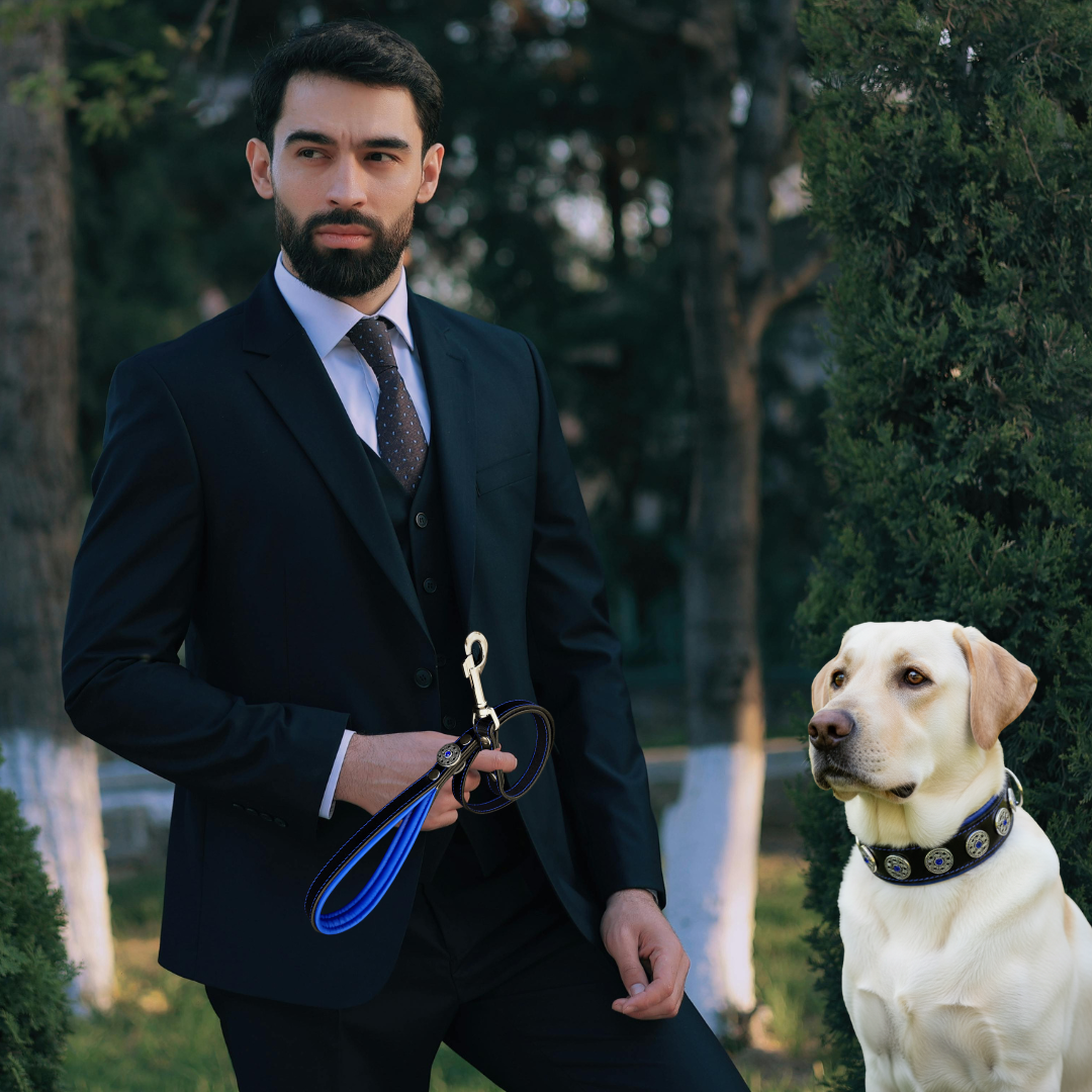 Bijou Leather Lead Blue