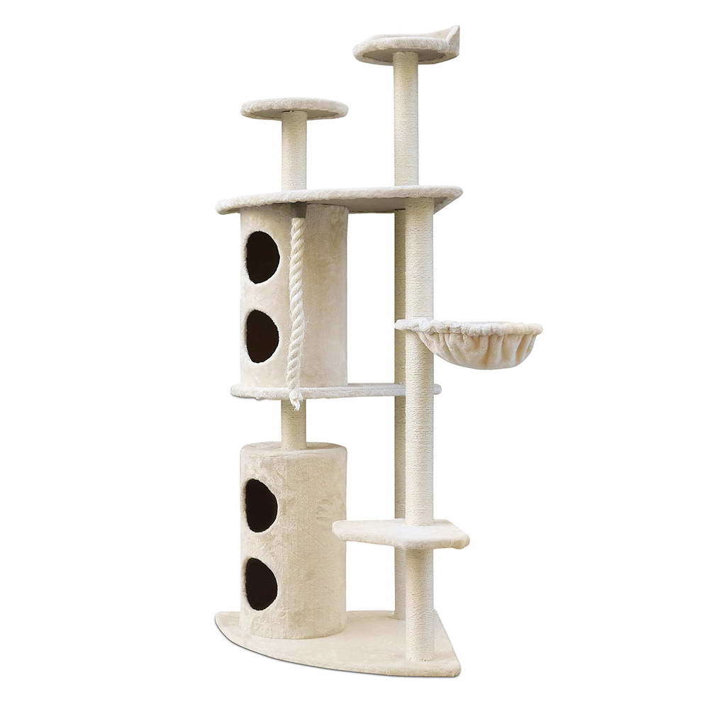Cream Tree, bed and toy mouse Trio for Cats