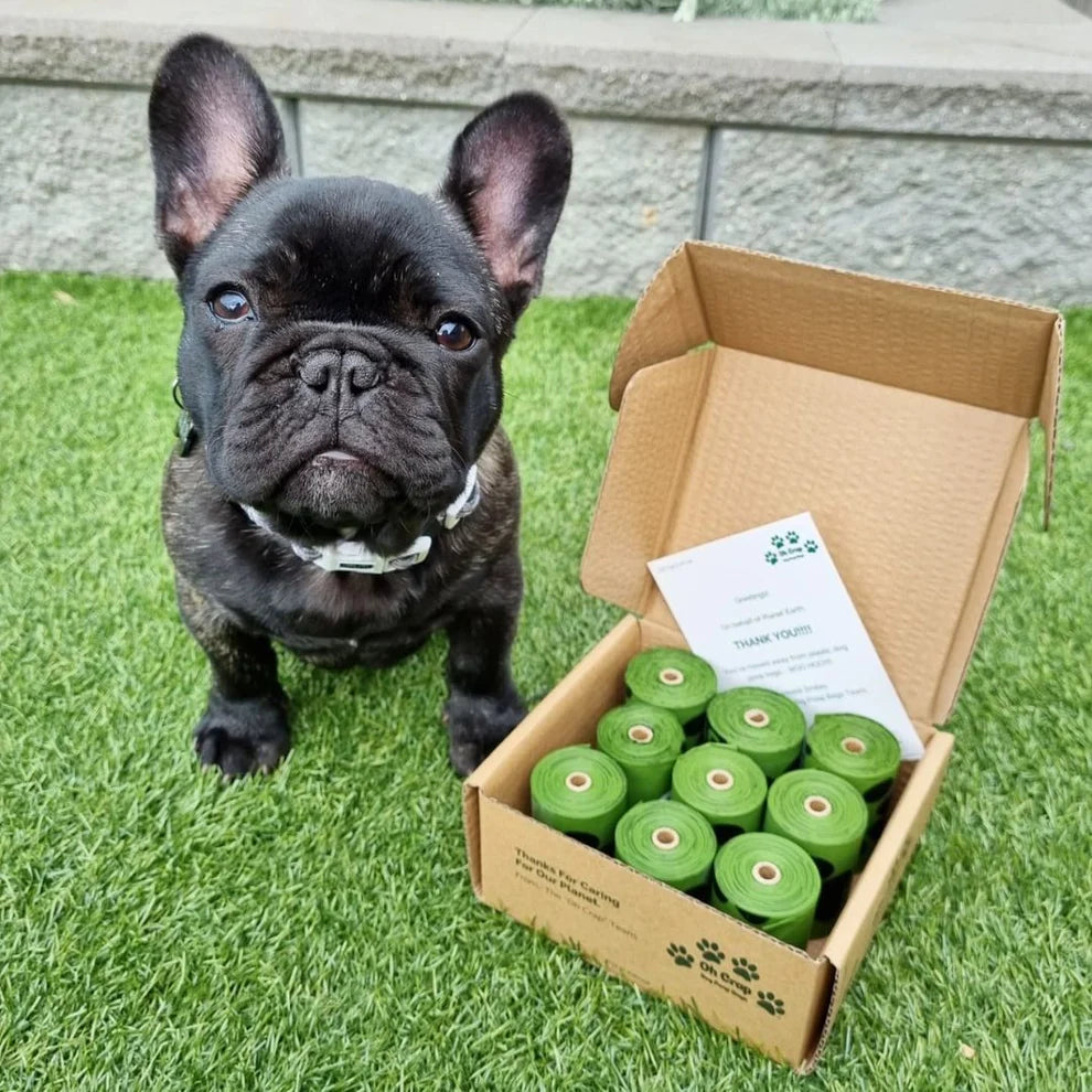 Oh Crap - Compostable Dog Poop Bags - 240 Bags (16 Rolls)