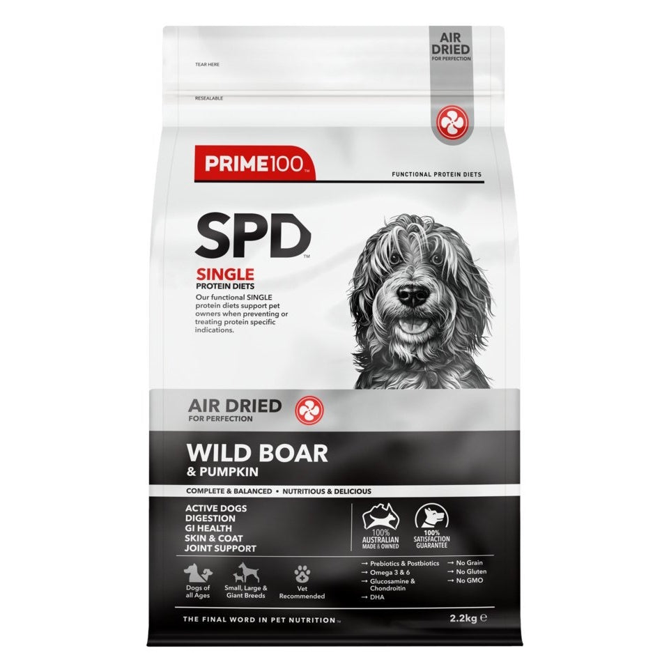 Prime100 - SPD Air Dried - Wild Boar & Pumpkin - 2.2kg