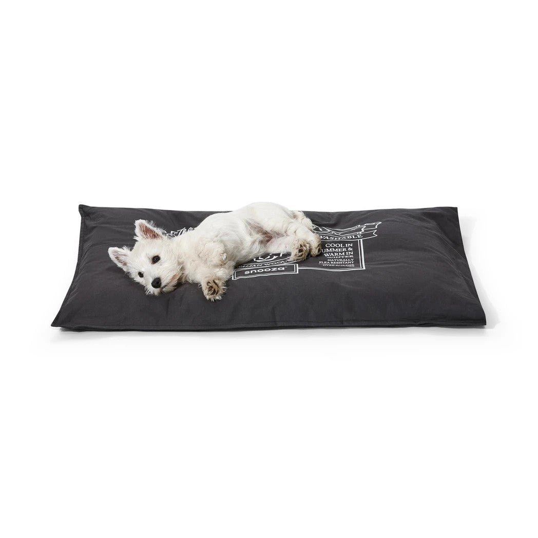 Snooza - Organic Pet Futon Blue/Charcoal/Fern