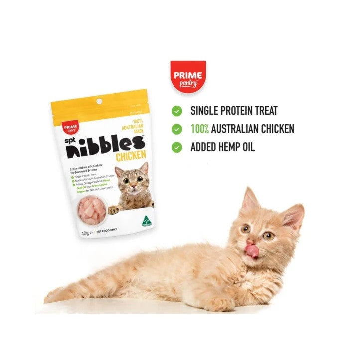 Prime100 - Prime Pantry - SPT Nibbles Cat Treats -Chicken, Kangaroo and Salmon  - 40g